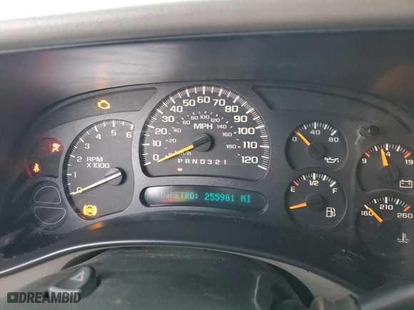 2006 Chevrolet Silverado 1500 LT1 with VIN 2GCEC19T761139426, listed as a Copart auction lot 43730655 with 255,981 mi miles and Salvage Title. Bid and sale history available at carsss.com. Image 9.