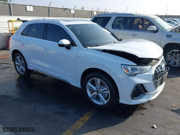 2022 Audi Q3 S line Premium Plus with VIN WA1EECF35N1054724, listed as a IAAI auction lot 41036470 with 13,838 mi miles. Bid and sale history available at carsss.com. Image 1.