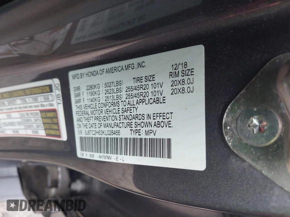 2019 Acura RDX w/A-Spec Pkg with VIN 5J8TC2H63KL028466, listed as a IAAI auction lot 41719916 with 102,881 mi miles. Bid and sale history available at carsss.com. Image 9.