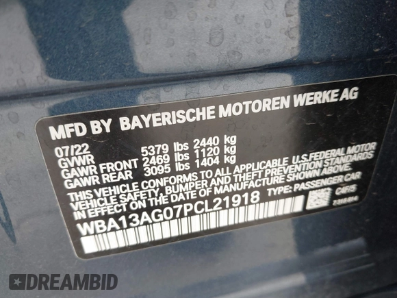 2023 BMW 5 Series 530e z VIN WBA13AG07PCL21918, wystawiony jako IAAI lot #41890108 z przebiegiem 20 790 mil mil oraz . Historia ofert i sprzedaży dostępna na DreamBid. Obrazek 9.