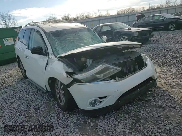 2015 Nissan Pathfinder SV with VIN 5N1AR2MN9FC722484, listed as a Copart auction lot 48152865 with 158,445 mi miles and Salvage Title. Bid and sale history available at carsss.com. Image 12.