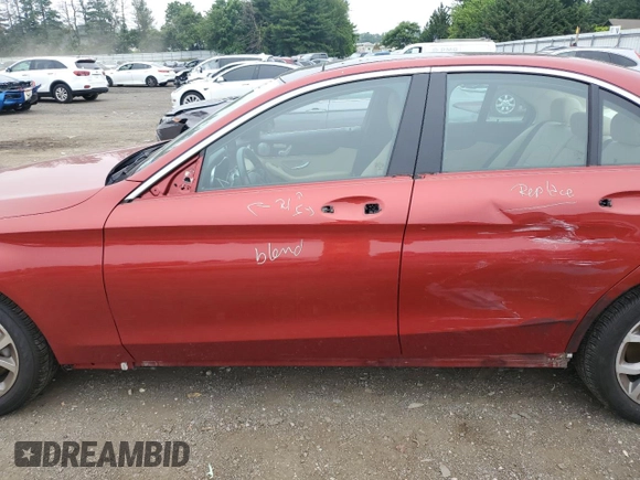 2017 Mercedes-Benz C 300 with VIN 55SWF4KB3HU224146, listed as a Copart auction lot 62603675 with 49,317 mi miles and Salvage title. Bid and sale history available at DreamBid. Image 7.