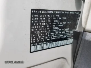 2022 Volkswagen Taos S с VIN 3VVCX7B27NM074439, выставлен на аукционе Copart как лот 51415835 с пробегом 40 919 миль миль и Списание • Salvage title. История ставок и продаж доступна на DreamBid. Изображение 13.