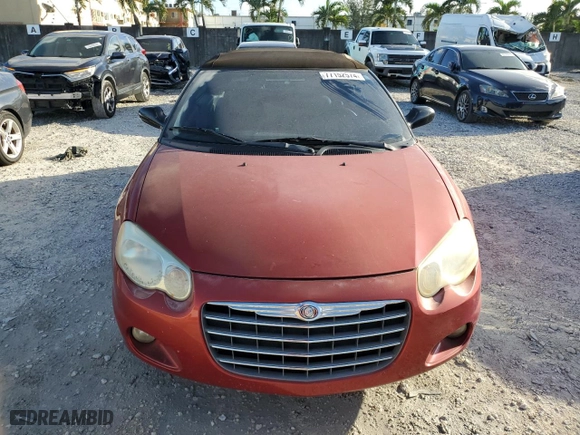 2004 Chrysler Sebring Limited with VIN 1C3EL65R64N337065, listed as a Copart auction lot 77152574 with 80,832 mi miles and Salvage Title. Bid and sale history available at carsss.com. Image 5.