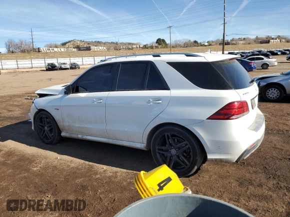 2017 Mercedes-Benz GLE 43 AMG with VIN 4JGDA6EBXHA905200, listed as a Copart auction lot 83072574 with 64,003 mi miles and Salvage title. Bid and sale history available at DreamBid. Image 2.