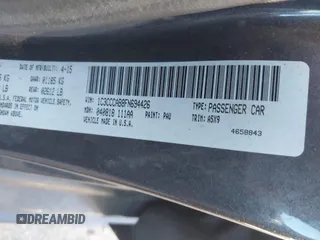 2015 Chrysler 200 Limited with VIN 1C3CCCAB8FN694426, listed as a IAAI auction lot 41662057 with 200,000 mi miles. Bid and sale history available at carsss.com. Image 9.