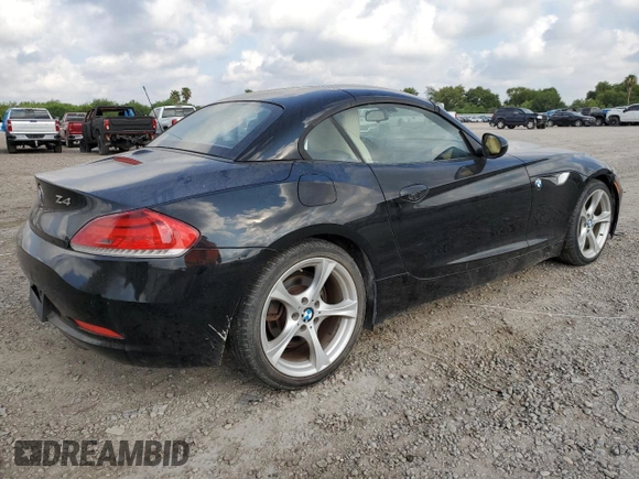 2011 BMW Z4 sDrive30i with VIN WBALM5C54BE378752, listed as a Copart auction lot 58517654 with 86,596 mi miles and Clean Title. Bid and sale history available at carsss.com. Image 3.