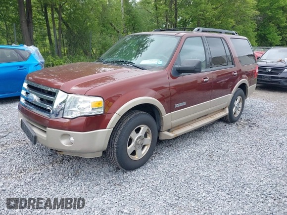2007 Ford Expedition Eddie Bauer with VIN 1FMFU18527LA61052, listed as a IAAI auction lot 42358316 with 163,531 mi miles and . Bid and sale history available at DreamBid. Image 2.
