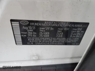2023 Hyundai Santa Fe XRT with VIN 5NMS6DAJ7PH618867, listed as a Copart auction lot 87570605 with 32,147 mi miles and Salvage Title. Bid and sale history available at carsss.com. Image 13.