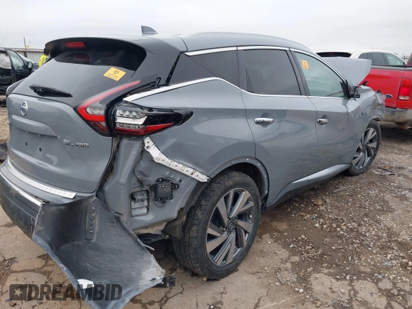2021 Nissan Murano SL with VIN 5N1AZ2CS0MC134638, listed as a IAAI auction lot 41161799 with Not Provided miles and . Bid and sale history available at DreamBid. Image 4.