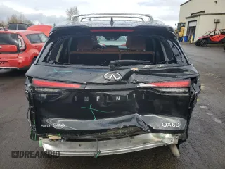 2023 Infiniti QX60 Sensory with VIN 5N1DL1GSXPC353226, listed as a Copart auction lot 44150355 with 17,125 mi miles and Salvage title. Bid and sale history available at DreamBid. Image 6.