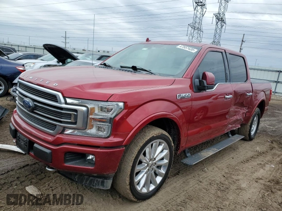 2019 Ford F-150 Limited with VIN 1FTEW1EG8KFA09819, listed as a Copart auction lot 47557435 with 169,346 mi miles and Salvage Title. Bid and sale history available at carsss.com. Image 1.