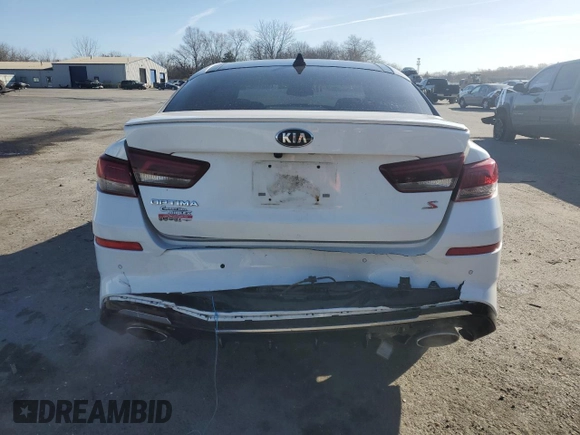 2019 Kia Optima LX with VIN 5XXGT4L36KG361222, listed as a Copart auction lot 49603395 with 38,560 mi miles and Salvage Title. Bid and sale history available at carsss.com. Image 6.