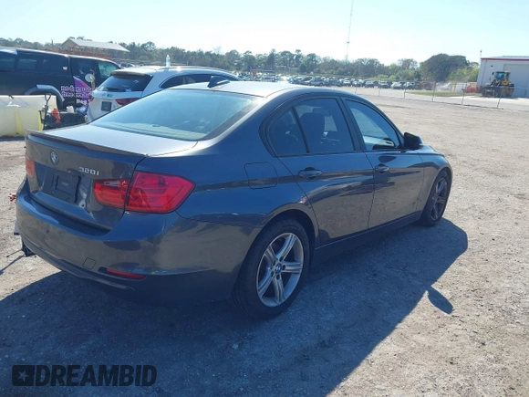 2013 BMW 3 Series 328i with VIN WBA3A5C50DF355734, listed as a IAAI auction lot 41629338 with 120,932 mi miles. Bid and sale history available at carsss.com. Image 4.