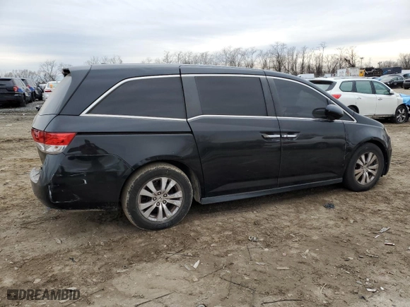 2016 Honda Odyssey EX-L with VIN 5FNRL5H64GB037505, listed as a Copart auction lot 43907105 with 208,709 mi miles and Salvage Title. Bid and sale history available at carsss.com. Image 3.