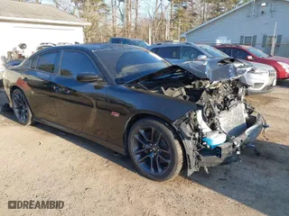 2021 Dodge Charger Scat Pack Widebody with VIN 2C3CDXGJ5MH561227, listed as a IAAI auction lot 41747785 with 54,829 mi miles. Bid and sale history available at carsss.com. Image 1.