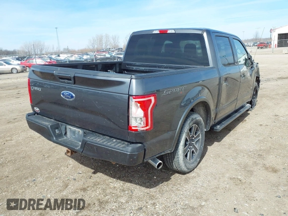 2017 Ford F-150 XL with VIN 1FTEW1EP5HFC13843, listed as a IAAI auction lot 41846415 with 125,277 mi miles. Bid and sale history available at carsss.com. Image 4.
