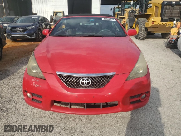 2007 Toyota Solara SE with VIN 4T1FA38PX7U109672, listed as a Copart auction lot 73306244 with Not Provided miles and Salvage Title. Bid and sale history available at DreamBid. Image 5.