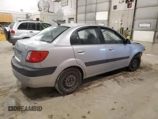 2008 Kia Rio LX with VIN KNADE123886386205, listed as a Copart auction lot 46245725 with Not Provided miles and Salvage Title. Bid and sale history available at DreamBid. Image 3.