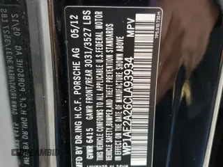 2012 Porsche Cayenne S Hybrid z VIN WP1AE2A26CLA93934, wystawiony jako Copart lot #45137525 z przebiegiem 128 231 mil mil oraz Szkoda całkowita • Salvage title. Historia ofert i sprzedaży dostępna na DreamBid. Obrazek 15.