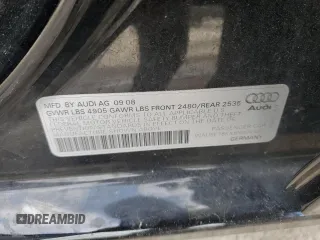 2009 Audi A4 Premium Plus with VIN WAUSF78KX9N024437, listed as a Copart auction lot 55547125 with 120,857 mi miles and Salvage title. Bid and sale history available at DreamBid. Image 12.