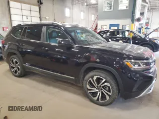 2023 Volkswagen Atlas SEL with VIN 1V2BR2CA4PC509658, listed as a Copart auction lot 53469315 with 33,351 mi miles and Salvage title. Bid and sale history available at DreamBid. Image 4.