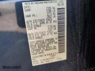 2018 Nissan Murano Platinum with VIN 5N1AZ2MH7JN164271, listed as a Copart auction lot 51427635 with 108,734 mi miles and Salvage Title. Bid and sale history available at carsss.com. Image 16.