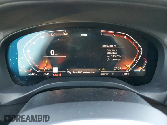 2020 BMW X4 xDrive30i with VIN 5UX2V1C0XLLE67281, listed as a Copart auction lot 60082113 with 32,438 mi miles. Bid and sale history available at carsss.com. Image 9.