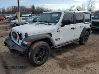 2021 Jeep Wrangler Unlimited 80th Anniversary with VIN 1C4HJXDN6MW770964, listed as a Copart auction lot 46316535 with 78,829 mi miles and Salvage Title. Bid and sale history available at DreamBid. Image 1.