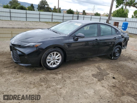 2025 Toyota Camry LE with VIN 4T1DAACK8SU099417, listed as a Copart auction lot 54768505 with 3,859 mi miles and Clean Title. Bid and sale history available at DreamBid. Image 1.