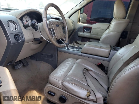 2006 Ford F-150 XLT with VIN 1FTPX12526NA21906, listed as a Copart auction lot 56587555 with 204,039 mi miles and Salvage title. Bid and sale history available at DreamBid. Image 7.