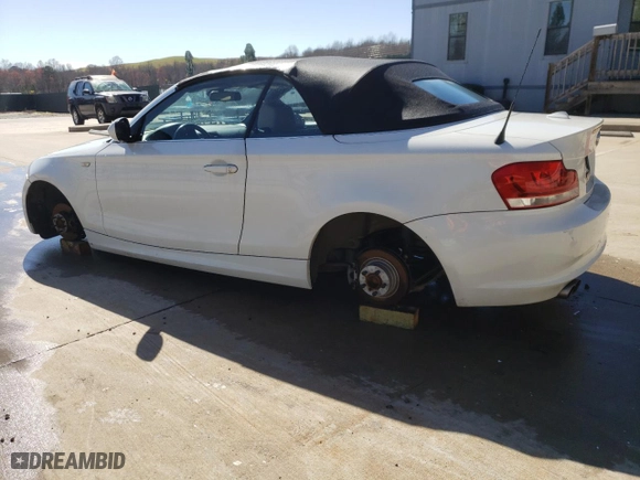2012 BMW 1 Series 128i with VIN WBAUL7C53CVM83027, listed as a Copart auction lot 48802675 with 107,436 mi miles and Clean Title. Bid and sale history available at carsss.com. Image 2.