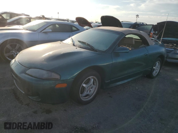 1999 Mitsubishi Eclipse GS with VIN 4A3AX35G2XE134039, listed as a Copart auction lot 76186224 with 0 mi miles and Salvage Title. Bid and sale history available at carsss.com. Image 1.