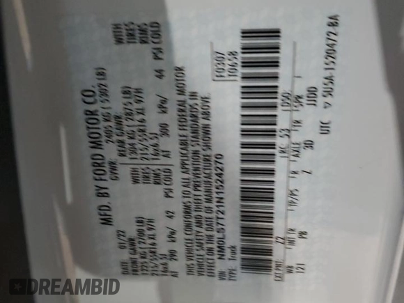 2022 Ford Transit Connect XLT с VIN NM0LS7T21N1524270, выставлен на аукционе Copart как лот 88452565 с пробегом 44 898 миль миль и Списание • Salvage title. История ставок и продаж доступна на DreamBid. Изображение 14.