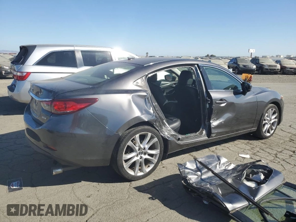 2017 Mazda 6 Touring with VIN JM1GL1V52H1150505, listed as a Copart auction lot 74971294 with 91,524 mi miles and Salvage Title. Bid and sale history available at carsss.com. Image 3.