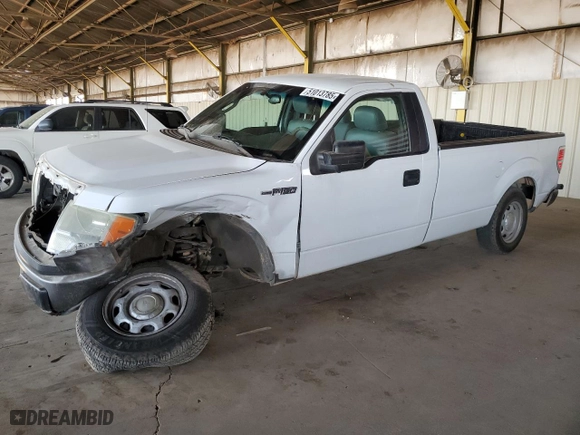 2014 Ford F-150 XL with VIN 1FTMF1CM3EKF27806, listed as a Copart auction lot 51013785 with 167,414 mi miles and Salvage Title. Bid and sale history available at carsss.com. Image 1.
