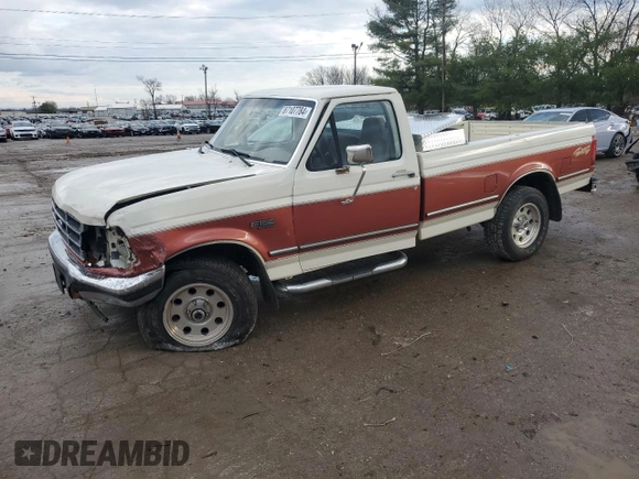 1995 Ford F-150 with VIN 1FTEF14H3SNA93998, listed as a Copart auction lot 87107784 with 0 mi miles and Salvage Title. Bid and sale history available at carsss.com. Image 1.