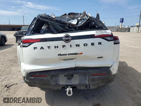 2023 Nissan Pathfinder Rock Creek with VIN 5N1DR3BD4PC263895, listed as a Copart auction lot 47092485 with Not provided miles and Non repairable. Bid and sale history available at DreamBid. Image 6.