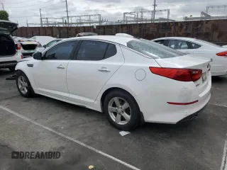 2015 Kia Optima LX with VIN KNAGM4A70F5631684, listed as a Copart auction lot 55786925 with 129,208 mi miles and Salvage Title. Bid and sale history available at DreamBid. Image 2.