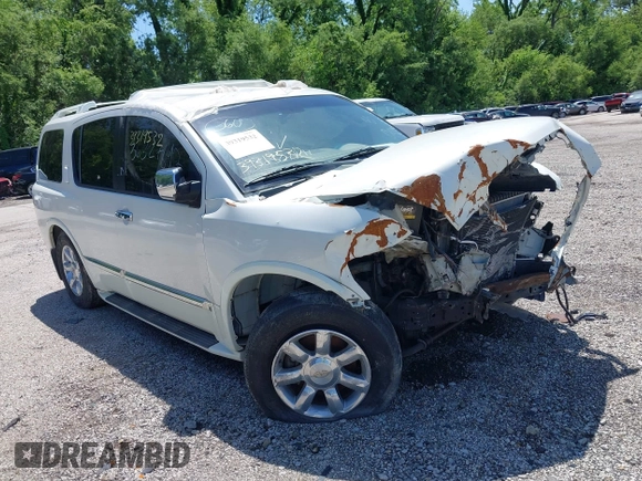 2007 Infiniti QX56 with VIN 5N3AA08C87N804711, listed as a IAAI auction lot 39319532 with 1 mi miles. Bid and sale history available at carsss.com. Image 1.