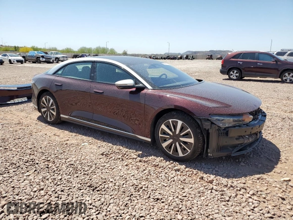 2022 Lucid Air Grand Touring with VIN 50EA1GBA3NA003973, listed as a Copart auction lot 52396715 with 58,351 mi miles and Salvage Title. Bid and sale history available at carsss.com. Image 4.
