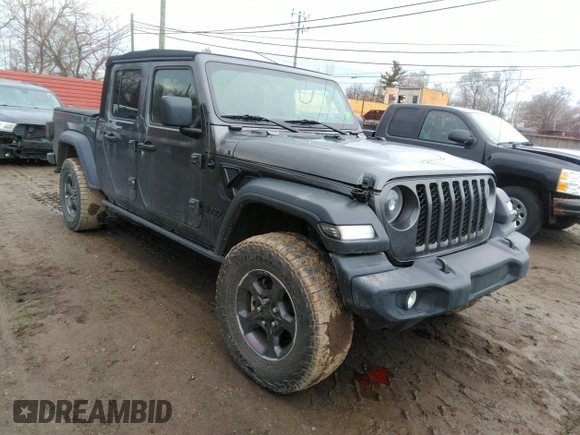 2021 Jeep Gladiator Sport S z VIN 1C6HJTAG3ML597041, wystawiony jako IAAI lot #41714640 z przebiegiem 46 402 mil mil oraz . Historia ofert i sprzedaży dostępna na DreamBid. Obrazek 1.