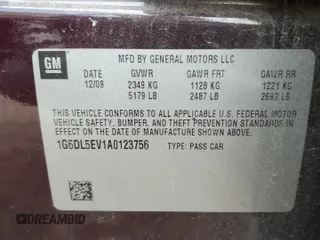 2010 Cadillac CTS Performance with VIN 1G6DL5EV1A0123756, listed as a Copart auction lot 80929064 with 179,859 mi miles and Salvage Title. Bid and sale history available at carsss.com. Image 12.