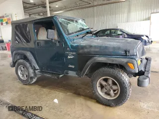 1997 Jeep Wrangler Sport with VIN 1J4FY19SXVP537075, listed as a Copart auction lot 61389915 with Not provided miles and Salvage title. Bid and sale history available at DreamBid. Image 4.