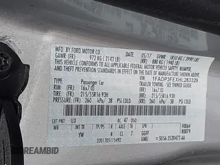 2017 Ford Focus SE with VIN 1FADP3FEXHL283329, listed as a IAAI auction lot 42347751 with 85,337 mi miles and . Bid and sale history available at DreamBid. Image 9.