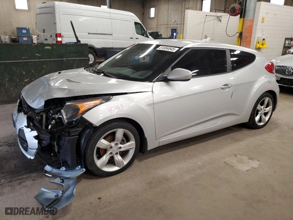 2012 Hyundai Veloster w/Black Int with VIN KMHTC6AD2CU020056, listed as a Copart auction lot 51584845 with 83,458 mi miles and Salvage Title. Bid and sale history available at carsss.com. Image 1.