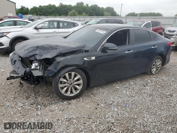 2017 Kia Optima LX with VIN 5XXGT4L32HG146753, listed as a Copart auction lot 60970145 with 180,574 mi miles and Salvage title. Bid and sale history available at DreamBid. Image 1.