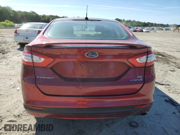 2016 Ford Fusion SE Hybrid with VIN 3FA6P0LU7GR162714, listed as a Copart auction lot 57532635 with 151,633 mi miles and Salvage title. Bid and sale history available at DreamBid. Image 6.