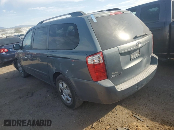 2009 Kia Sedona LX with VIN KNDMB233896315104, listed as a Copart auction lot 74995564 with 210,916 mi miles and Salvage Title. Bid and sale history available at carsss.com. Image 2.