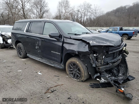 2021 Chevrolet Suburban LT with VIN 1GNSKCKD1MR133248, listed as a Copart auction lot 83789164 with 59,790 mi miles and Salvage Title. Bid and sale history available at carsss.com. Image 4.